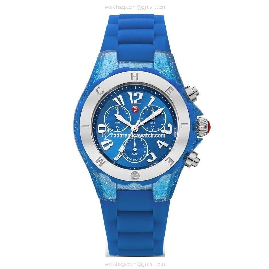 Michele MWW12F000074 Tahitian Jelly Beans Ladies Quartz Stainless Steel with Blue Glitter watch Michele MWW12F000074 Tahitian Jelly Beans Ladies Quartz Stainless Steel with Blue Glitter watch