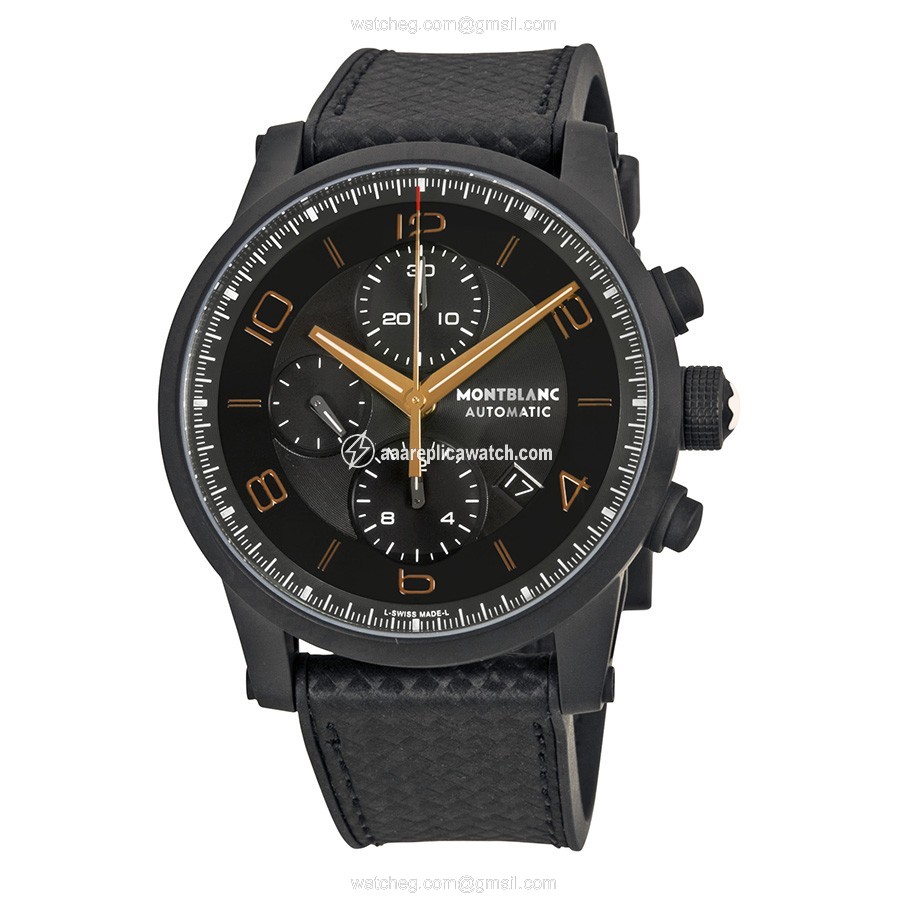 Montblanc 111684 Mens Automatic Black DLC Stainless Steel watch Montblanc 111684 Mens Automatic Black DLC Stainless Steel watch
