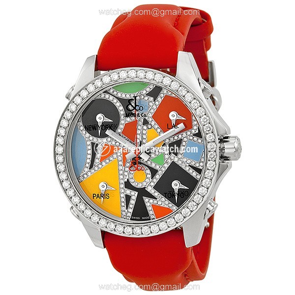 Jacob Co. JCM115DA Five Time Zone Unisex Quartz Stainless Steel watch Jacob Co. JCM115DA Five Time Zone Unisex Quartz Stainless Steel watch