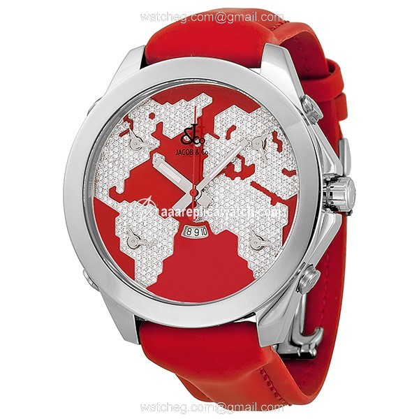 Jacob Co. JC47SR Five Time Zone Unisex Quartz Stainless Steel watch Jacob Co. JC47SR Five Time Zone Unisex Quartz Stainless Steel watch