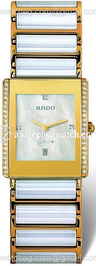 Rado R20338902 Integral Unisex Quartz 18kt Yellow Gold And Pearl-tone Ceramic watch Rado R20338902 Integral Unisex Quartz 18kt Yellow Gold And Pearl-tone Ceramic watch
