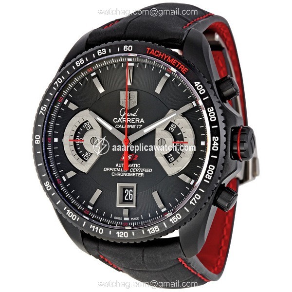 Tag Heuer CAV518B.FC6237 Grand Carrera Mens Automatic Titanium-coated stainless steel case watch Tag Heuer CAV518B.FC6237 Grand Carrera Mens Automatic Titanium-coated stainless steel case watch