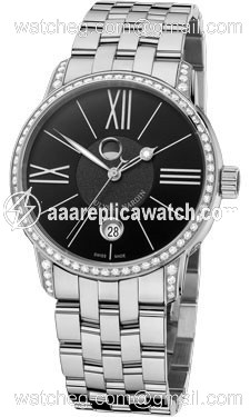 Ulysse Nardin 8293-122B-7-42 Classico Luna Mens Automatic Stainless Steel Case Set with Diamonds watch Ulysse Nardin 8293-122B-7-42 Classico Luna Mens Automatic Stainless Steel Case Set with Diamonds watch