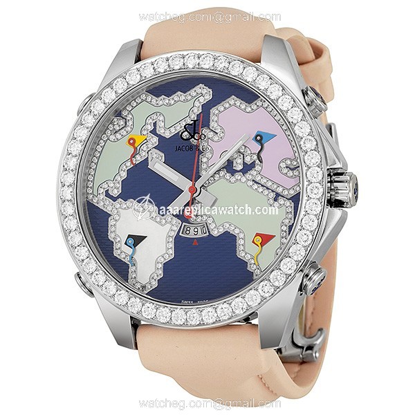 Jacob Co. JC124 Five Time Zone Unisex Quartz Stainless Steel watch Jacob Co. JC124 Five Time Zone Unisex Quartz Stainless Steel watch