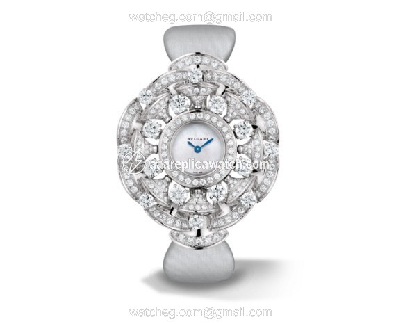 Bvlgari 102254 Diva Ladies Quartz 18k White Gold set with brilliant-cut and round-cu watch Bvlgari 102254 Diva Ladies Quartz 18k White Gold set with brilliant-cut and round-cu watch