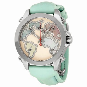 Jacob Co. JCM125 Five Time Zone Unisex Quartz Stainless Steel watch