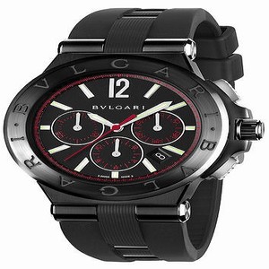 Bvlgari 102160 Mens Automatic Stainless Steel with black Diamond Like Carbon watch