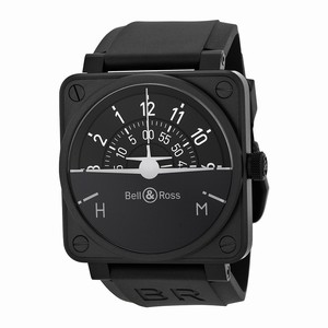 Bell & Ross BR0192-TURNCOOR Aviation Mens Automatic Matte Black PVD Stainless Steel watch
