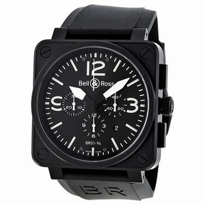 Bell & Ross BR0194-BL-CA Aviation Mens Automatic Black PVD Stainless Steel watch