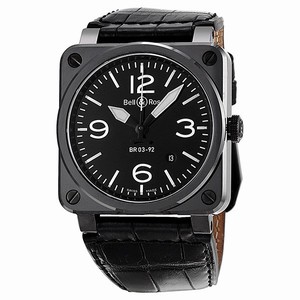 Bell & Ross BR0392-CERAM-ALI Aviation Mens Automatic Black Ceramic watch