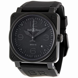 Bell & Ross BR0392-PHANTOM Aviation Mens Automatic Black Carbon IP Stainless Steel watch