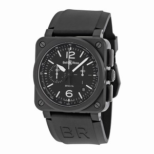 Bell & Ross BR0394-BL-CA Aviation Mens Automatic Black PVD Stainless Steel watch