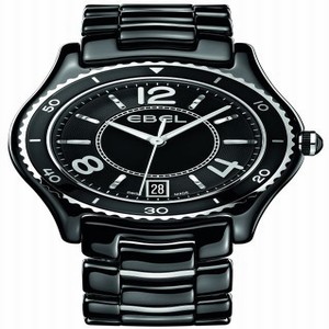 Ebel 1216142 Ladies Quartz Black Ceramic and Stainless Steel watch