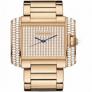 Cartier WT100012 Tank Ladies Automatic 18 kt Rose Gold and Diamonds watch