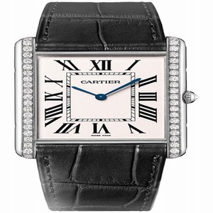 Cartier WT200006 Tank Mens Hand Wind 18kt White Gold watch
