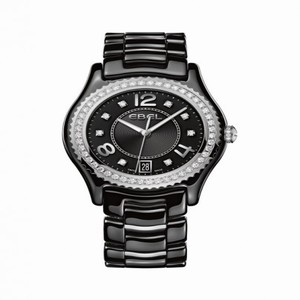 Ebel 1216156 Ladies Quartz Stainless Steel and Black Ceramic watch