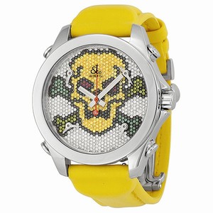 Jacob Co. JCMSKULL1 Five Time Zone Unisex Quartz Stainless Steel watch