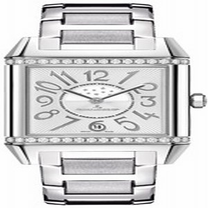 Jaeger LeCoultre 1587 Reverso Mens Quartz Stainless Steel Case Set with Diamonds watch