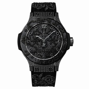 Hublot 343.SV.6510.NR.0800 Ladies Automatic Polished Black PVD Stainless Steel set with 198 Bl watch