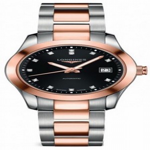 Longines L22855587 Ladies Automatic Stainless Steel and 18K Pink Gold watch