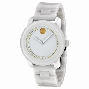 Movado 3600186 Bold Unisex Quartz White Ceramic and Stainless Steel watch