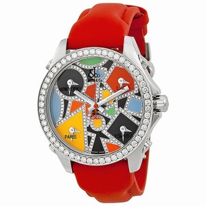 Jacob Co. JCM115DA Five Time Zone Unisex Quartz Stainless Steel watch