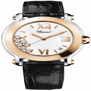 Chopard 278492-9001 Happy Sport Ladies Quartz Stainless Steel and 18kt Rose Gold watch